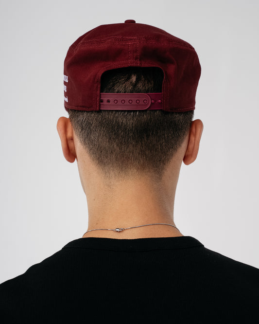 'Ornamental' Pillbox Cap - bordeaux
