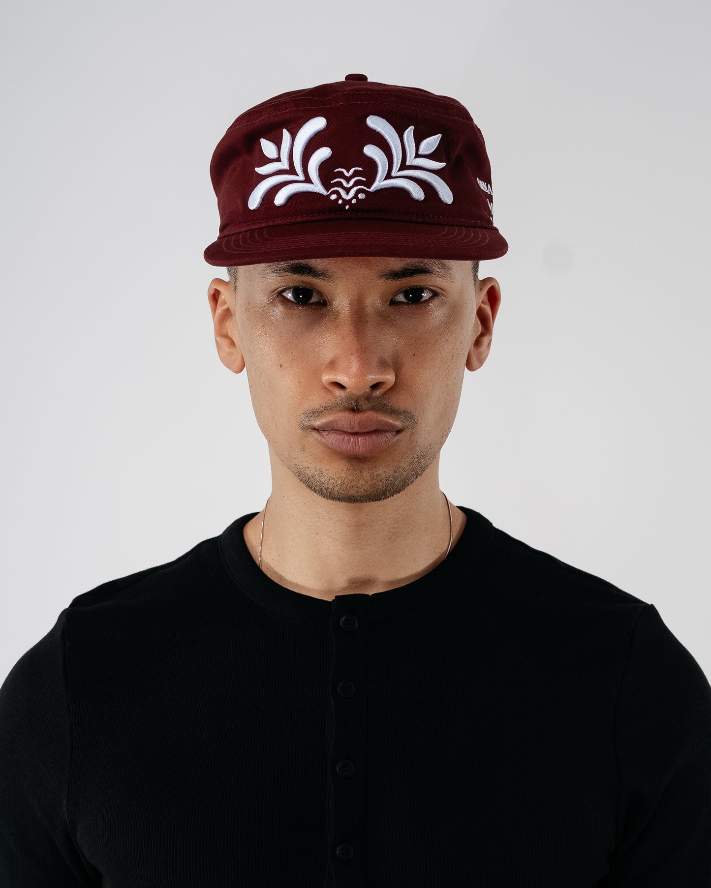 'Ornamental' Pillbox Cap - bordeaux