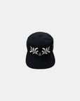 'ORNAMENTAL' PILLBOX CAP BLACK