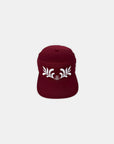 'ORNAMENTAL' PILLBOX CAP BORDEAUX