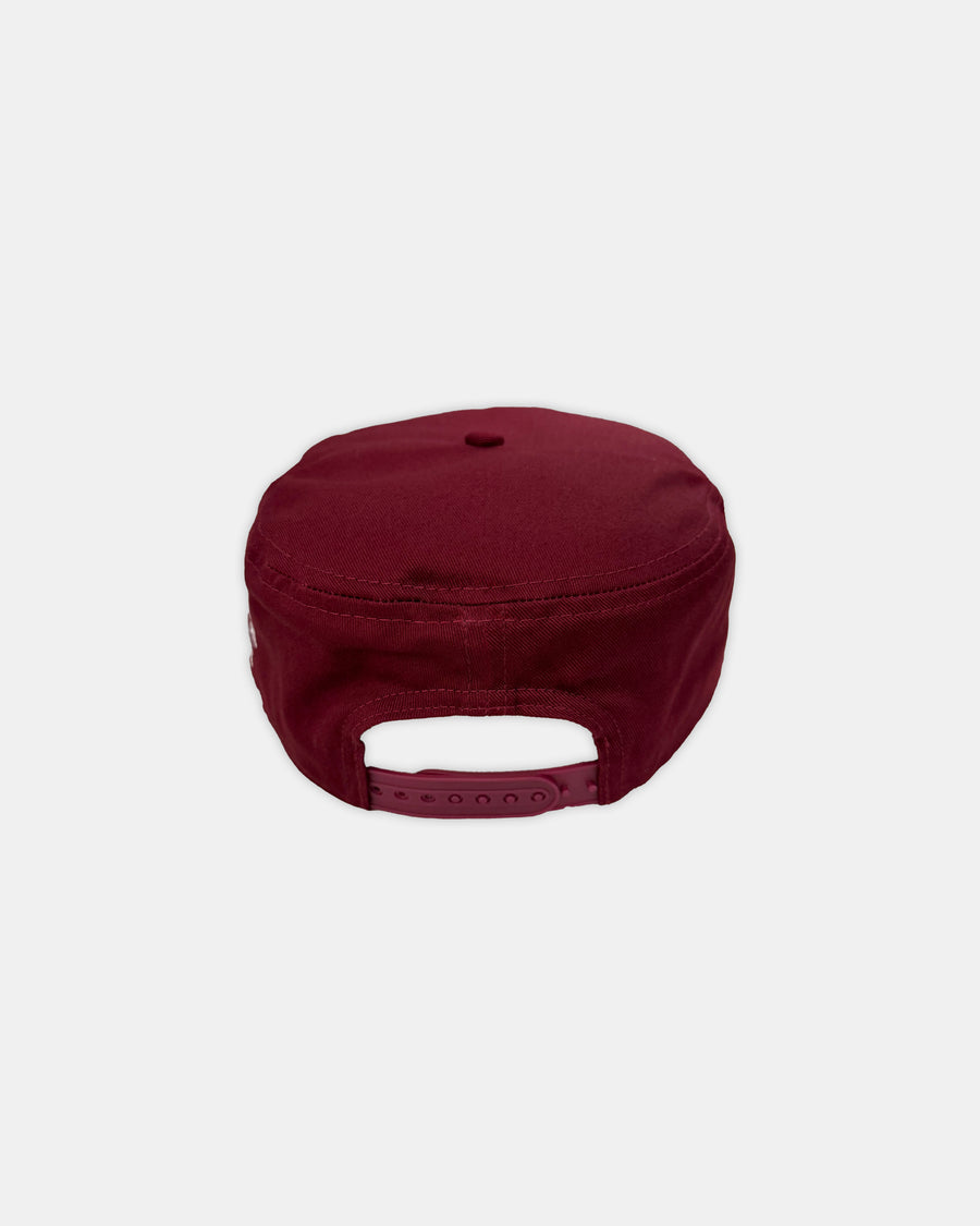 'ORNAMENTAL' PILLBOX CAP BORDEAUX