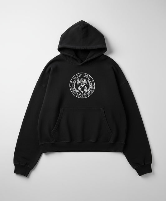 "ONLY LOST ONCE" EMBLEM HOODIE