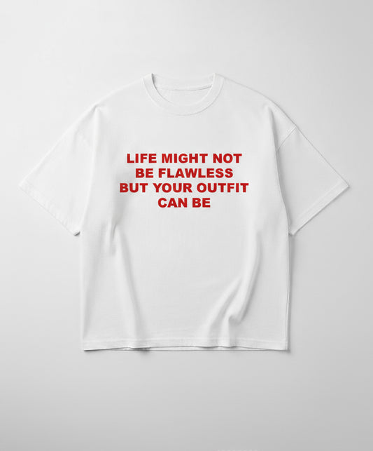 'NOT BE FLAWLESS' T-SHIRT RED