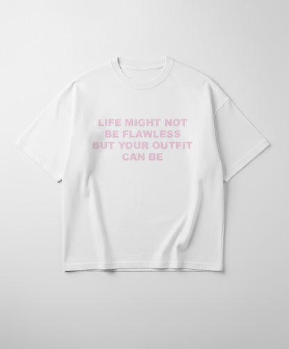 'NOT BE FLAWLESS' T-SHIRT SOFT PINK