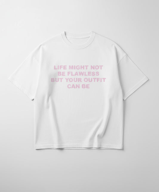 'NOT BE FLAWLESS' T-SHIRT SOFT PINK