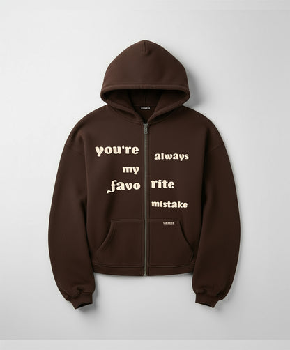 FAVORITE MISTAKE ZIP HOODIE