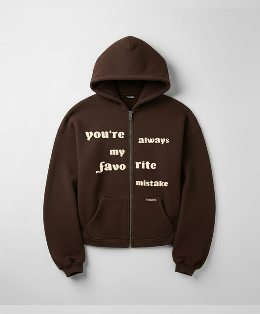 FAVORITE MISTAKE ZIP HOODIE