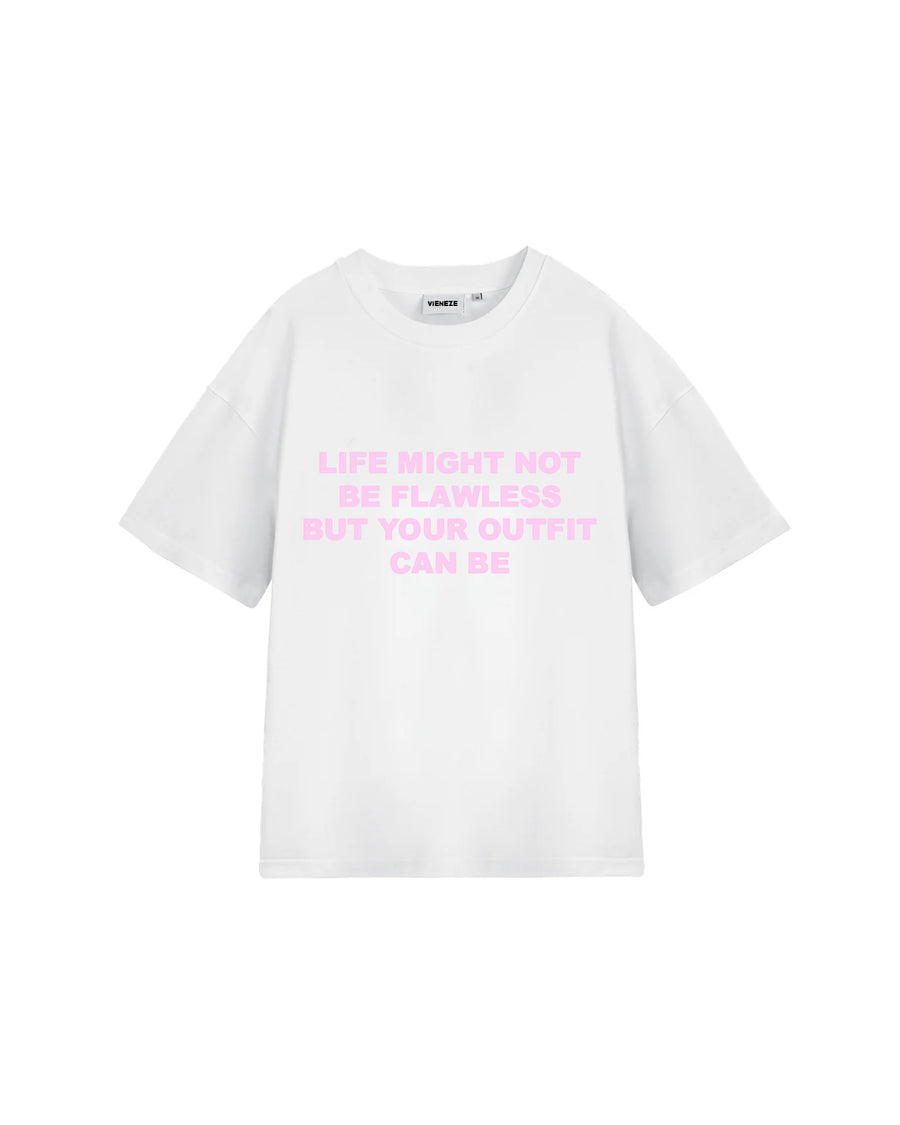 'NOT BE FLAWLESS' T-SHIRT SOFT PINK