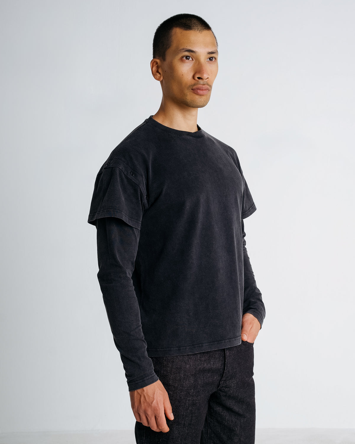 The Modular Basic Tee - washed black