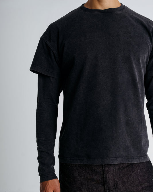 Modular Basic Tee - washed black