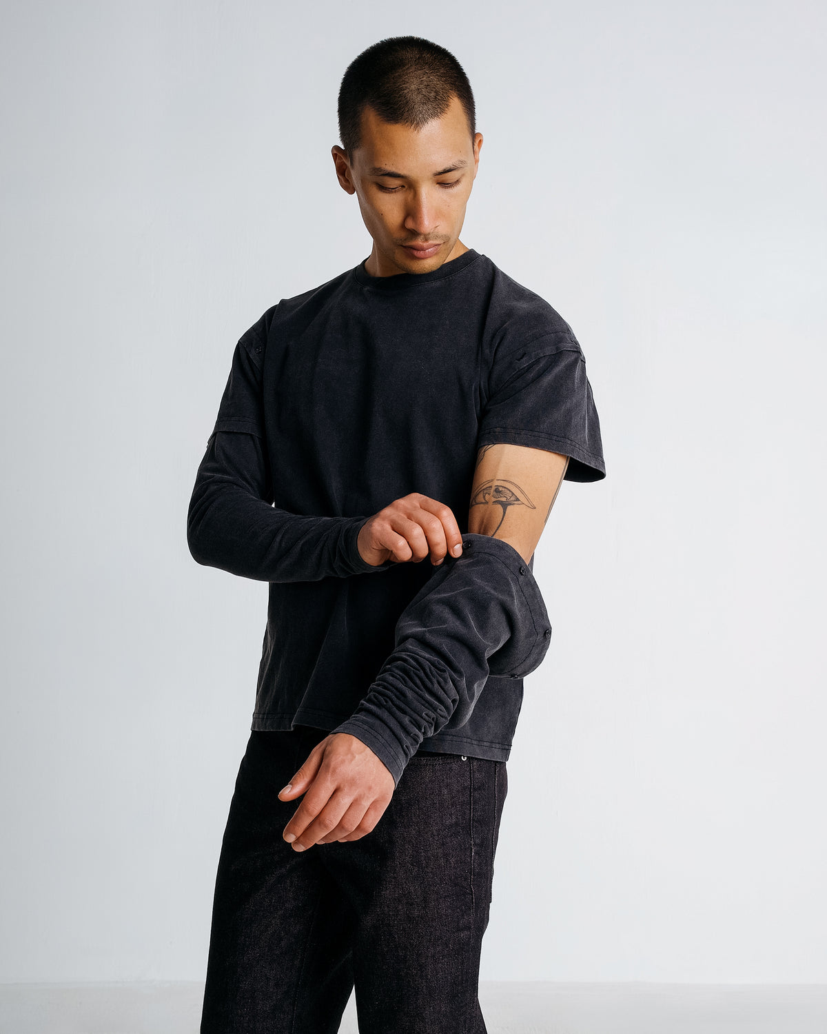 The Modular Basic Tee - washed black