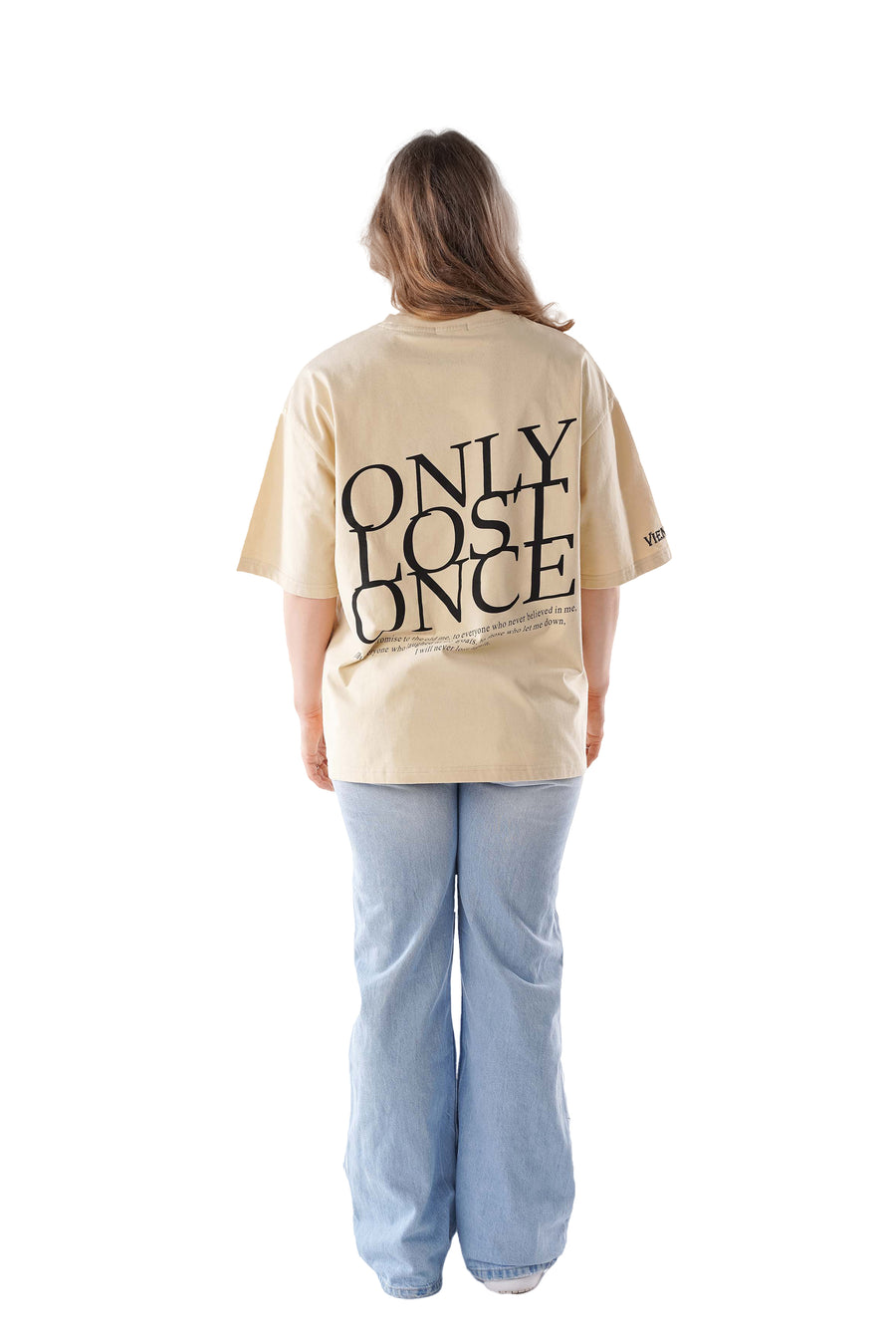 "ONLY LOST ONCE" CREAM T-SHIRT