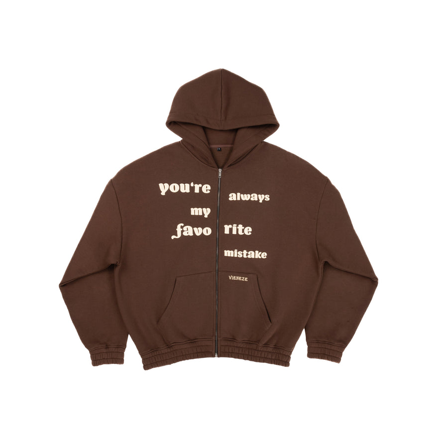 FAVORITE MISTAKE ZIP HOODIE